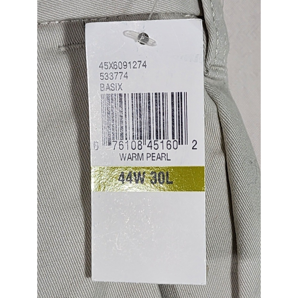 IZOD NWT Mens 44x30 SportFlex Ivory Big Tall Stretch Chino Pants Performance - Picture 4 of 8
